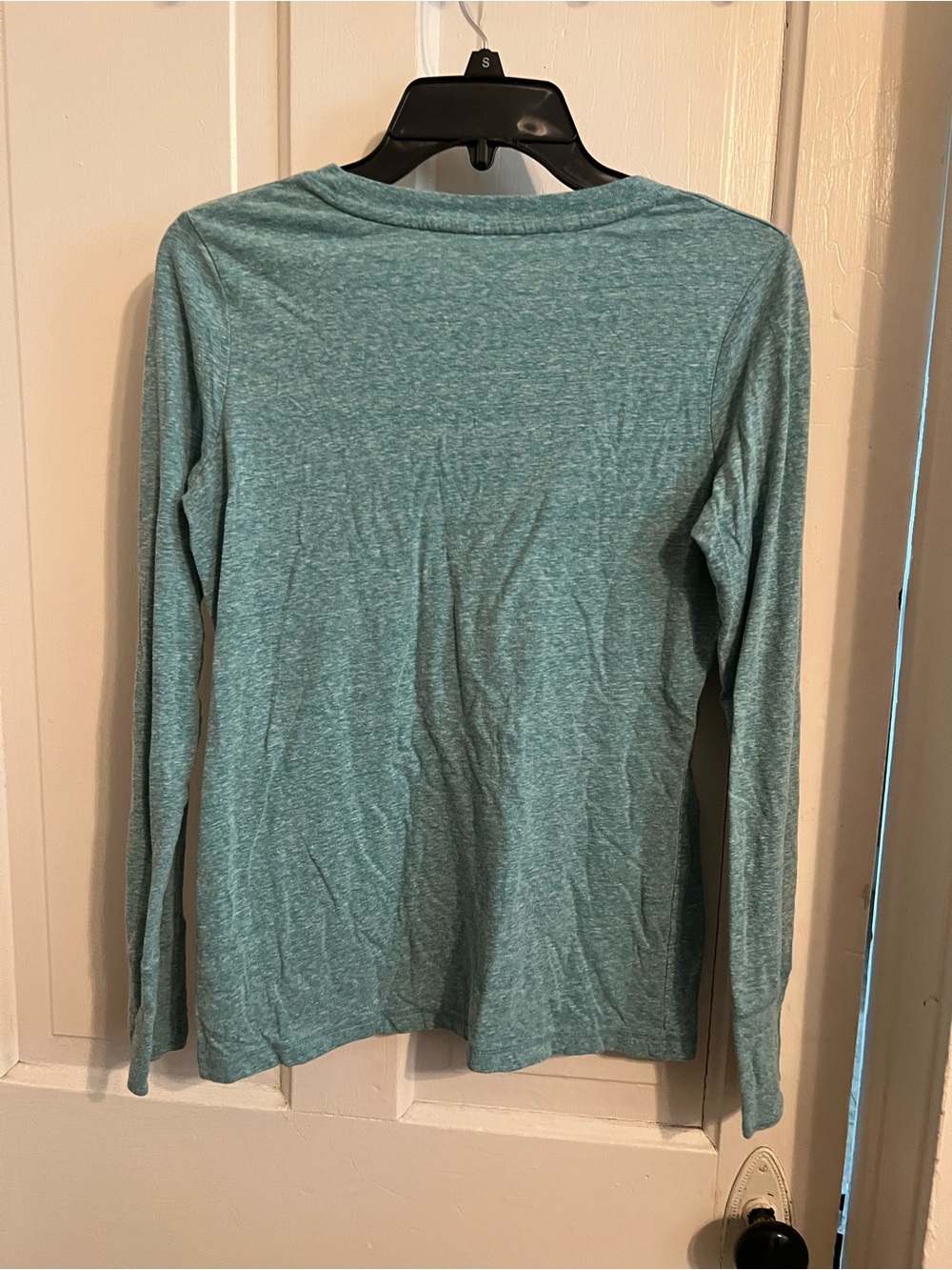 Mossimo Supply Co. Long-Sleeve Heather Teal Crewneck Tee - Picture 2 of 2